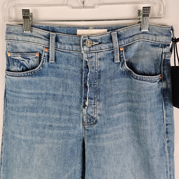 NEW! Mother Superior The Fly Cut Tomcat Roller Wide Leg Denim Jeans Size 29 - Picture 6 of 16